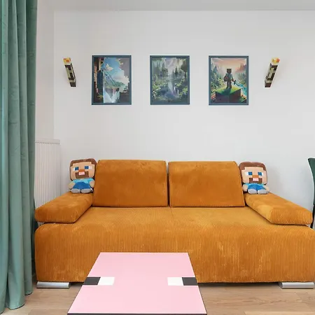 Rodzinny Blisko Morza Inspirowany Gra Minecraft Z Konsola Do Gier By Renters Διαμέρισμα Jastrzębia Góra